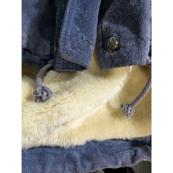 BB DAKOTA Leather Jacket RARE, Blue, White patchwork, southwest, fleece lined, L - Picture 8 of 10